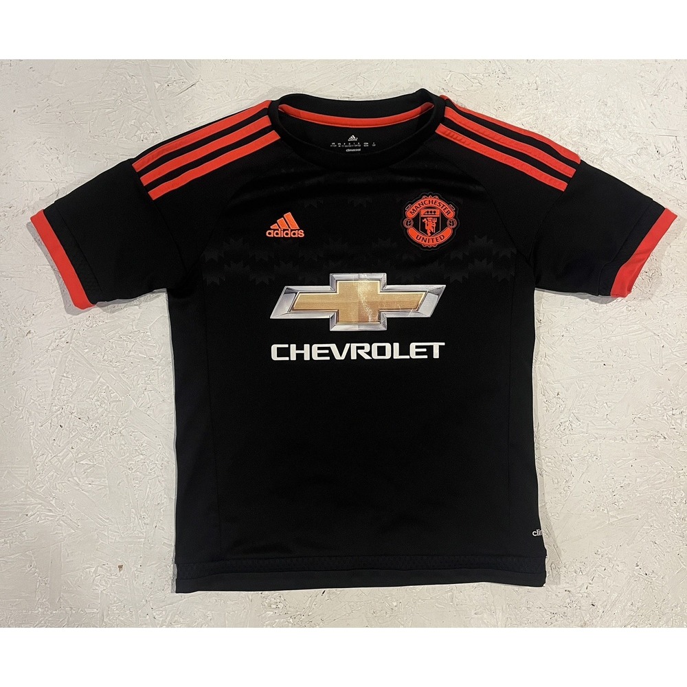 Manchester United Shirt‎ Black Third 3rd 2015 2016 Adidas Jersey Youth Medium